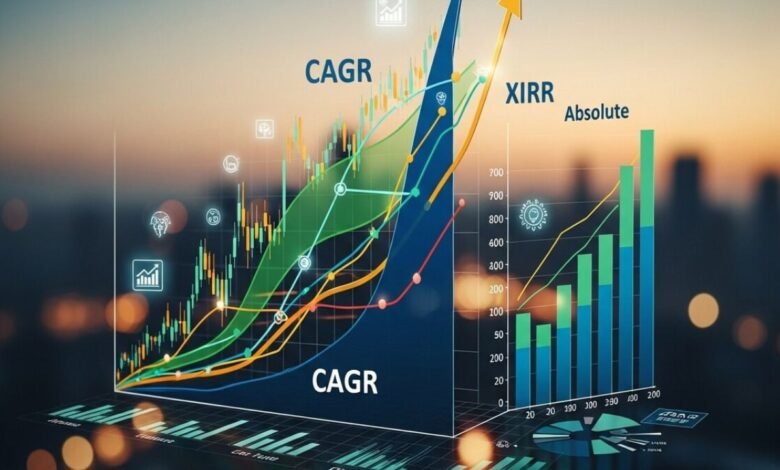 म्यूचुअल फंड में रिटर्न का खेल समझें Absolute CAGR और XIRR का पूरा सच